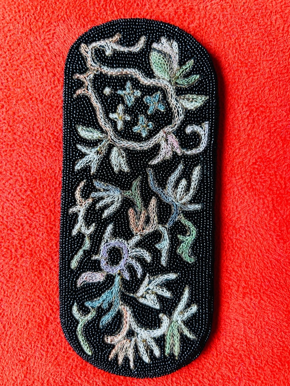 Vintage FRENCH HANDMADE Point De Beauvais BILLFOLD/Eyeglass Case Matching Set - Picture 5 of 9